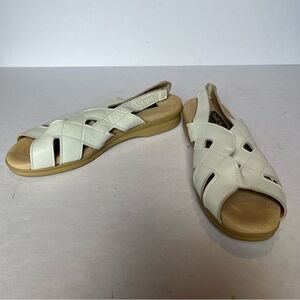 Daniel Green Women's Open Toed Sandals Cream Size 10